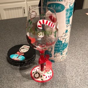 Delish Christmas Cookies Glass